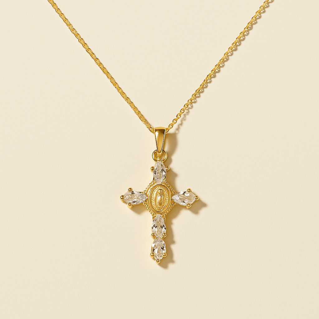 Valerie Virgin Mary Cross Pendants