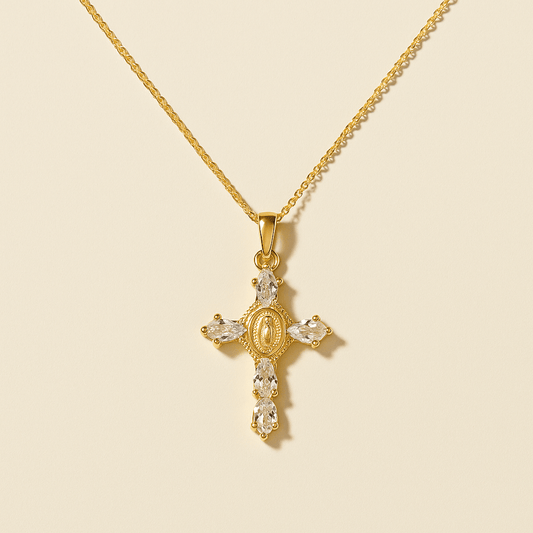 Valerie Virgin Mary Cross Pendants