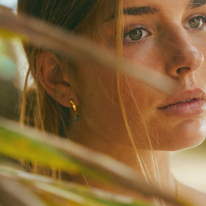 Bella Birthstone Huggie Earrings